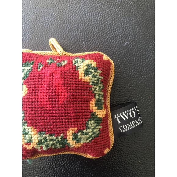 Two's Company 12 Days Of Christmas Mini Needlepoint Pillow Ornament Replacement - Picture 2 of 4